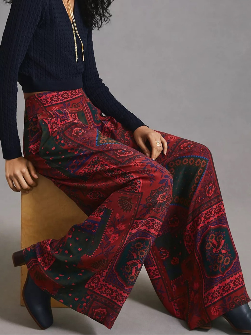 Farm Rio Wide-Leg Pants Small - Picture 2 of 12